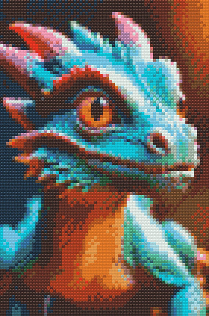Diamond Painting - Farverig drage