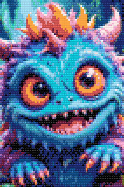 Diamond Painting - Sødt monster fra en fantastisk skov