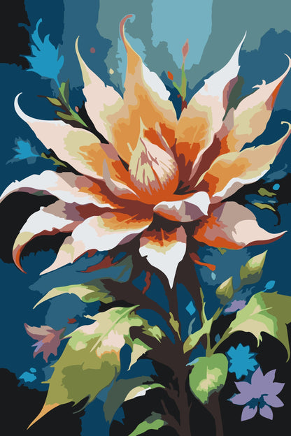 Paint by Numbers - Magisk blomst