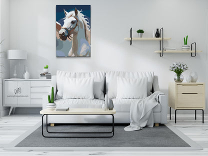Paint by Numbers - Hvid Pegasus i skyerne