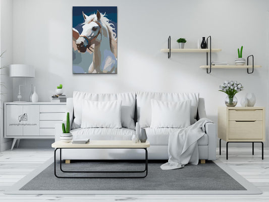 Paint by Numbers - Hvid Pegasus i skyerne