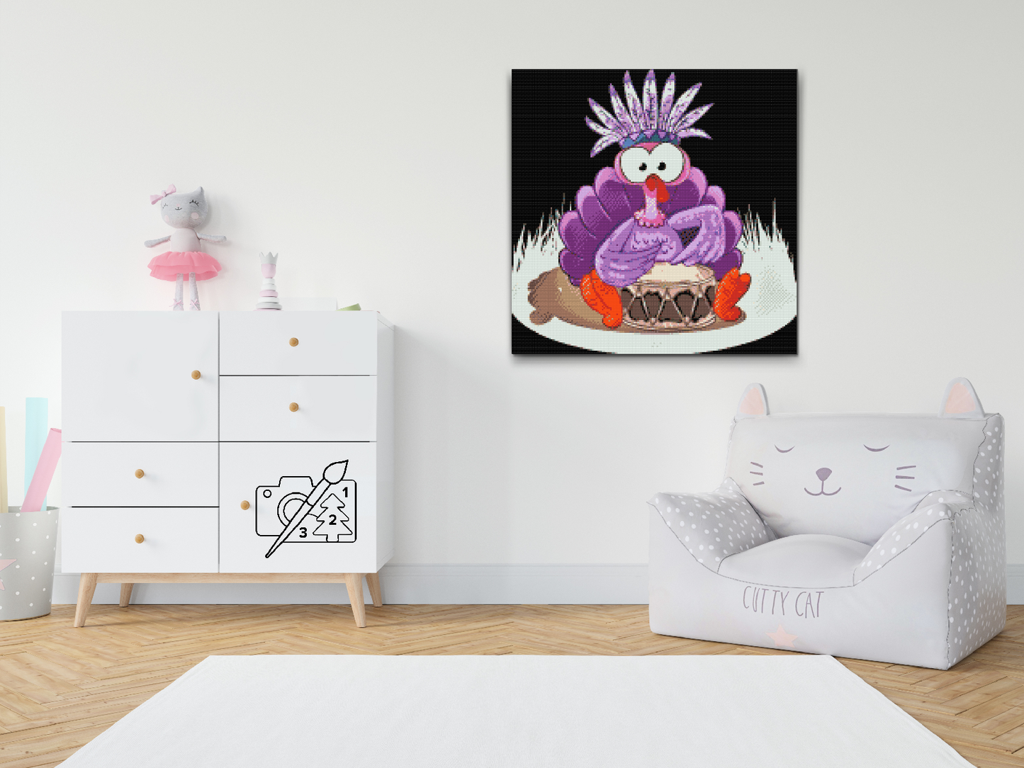 Diamond Painting - Lilla Kalkun