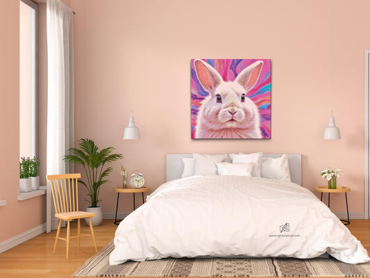 Diamond Painting - Kanin i nuancer af pink