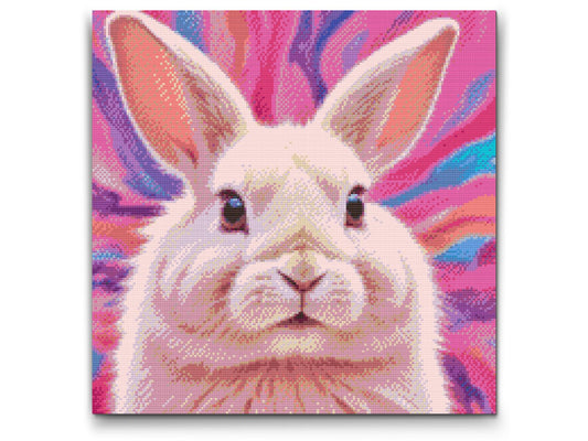 Diamond Painting - Kanin i nuancer af pink