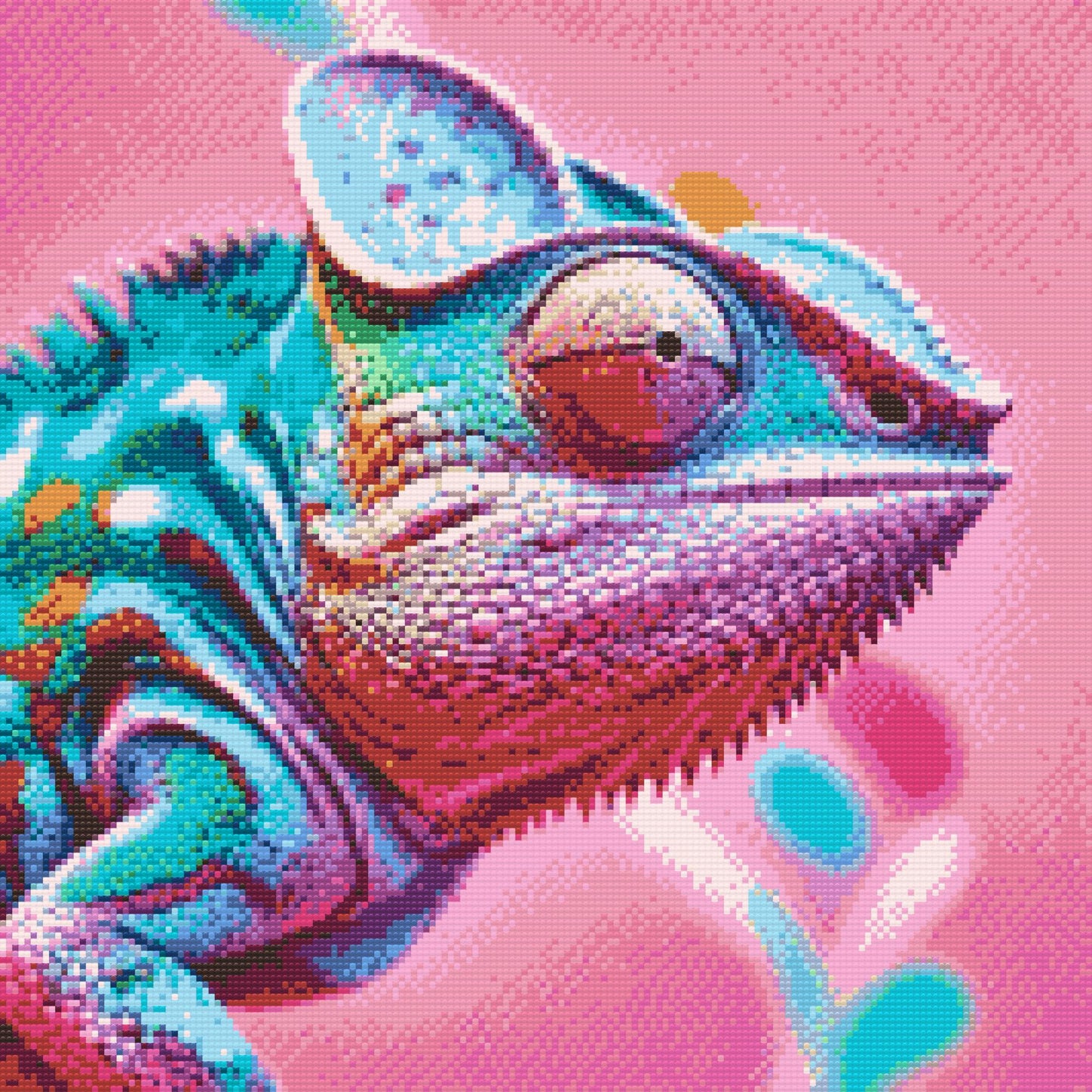 Diamond Painting - Kameleon i nuancer af pink