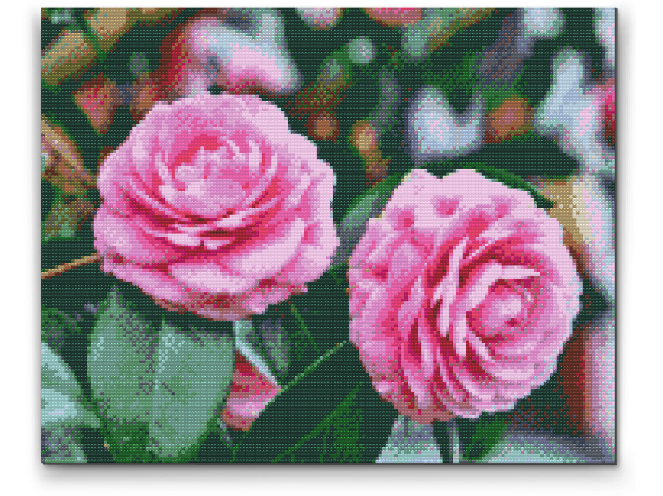 Diamond Painting - Lyserøde kameliaer