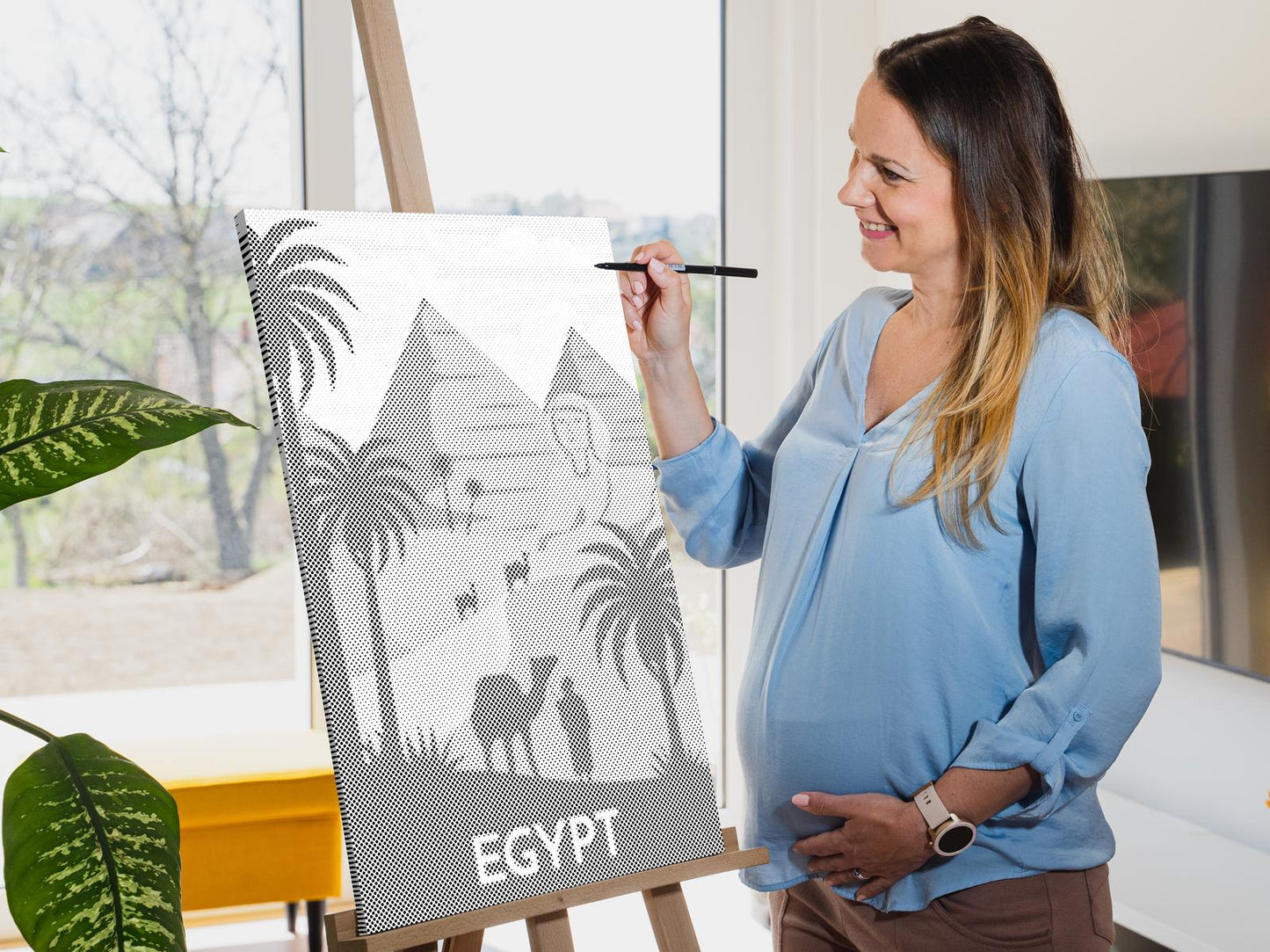 Mal-med-prikker -  Egypten