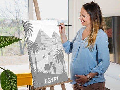 Mal-med-prikker -  Egypten