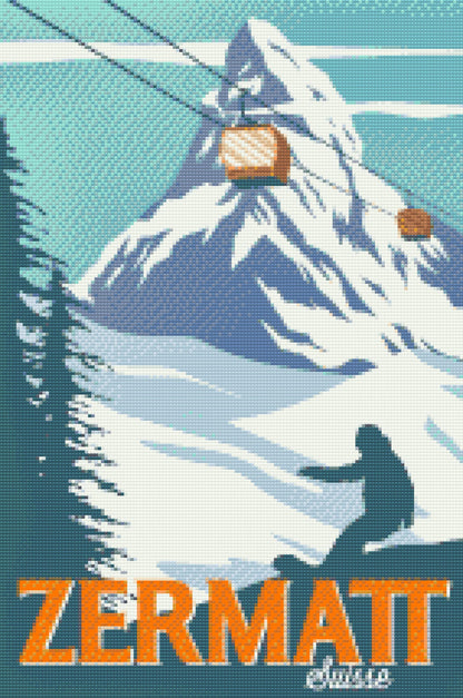 Diamond Painting - Zermatt, Schweiz
