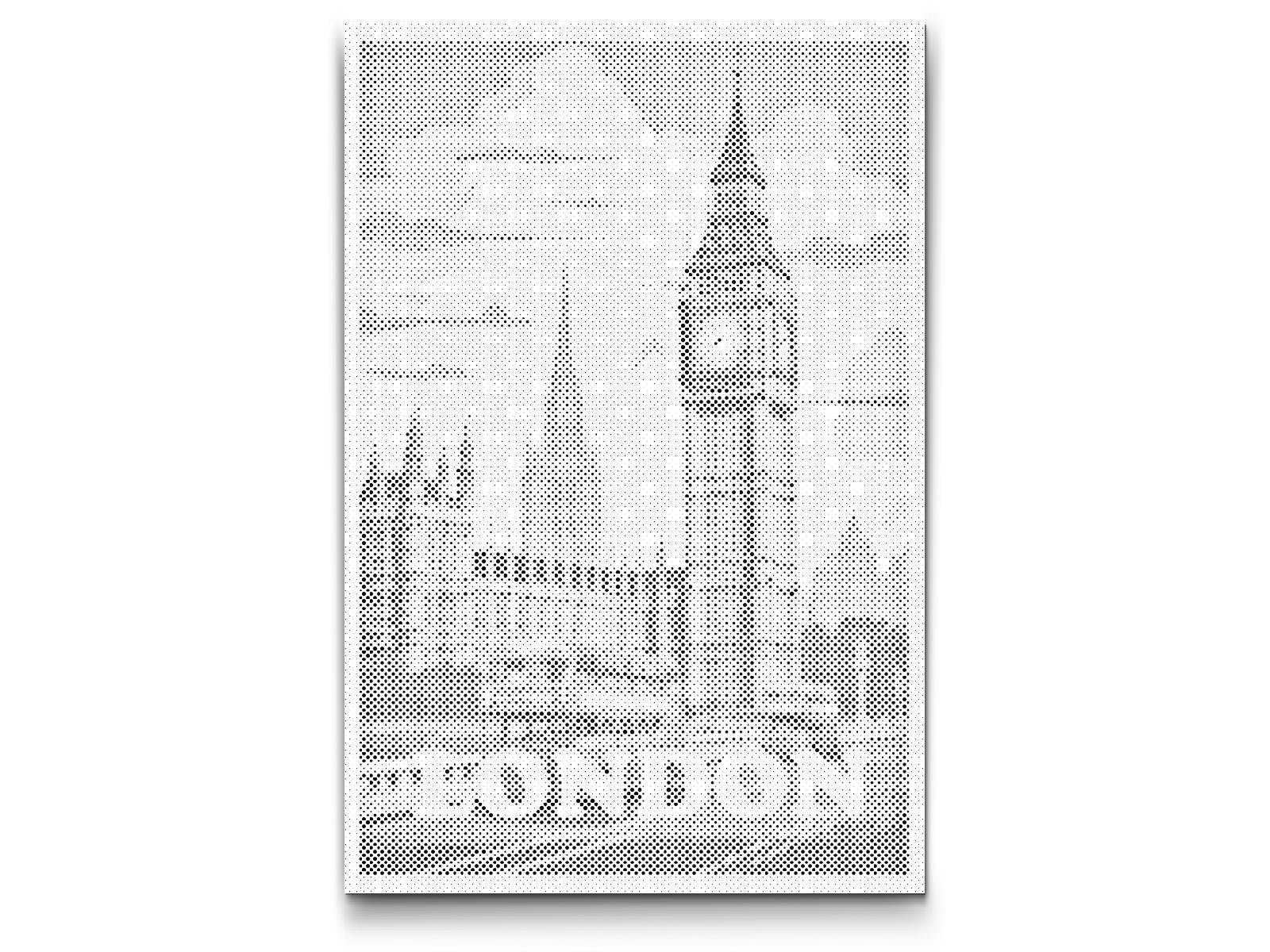 Mal-med-prikker -  London, Storbritannien