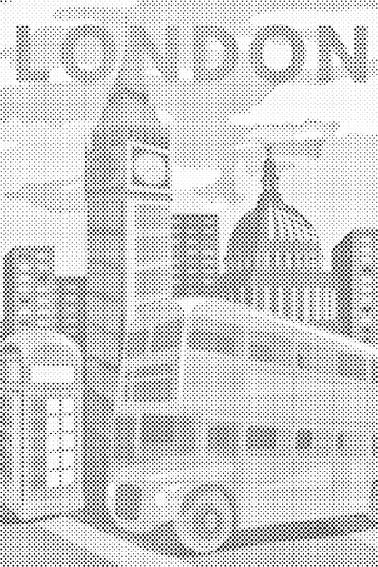 Mal-med-prikker -  London, Storbritannien 2