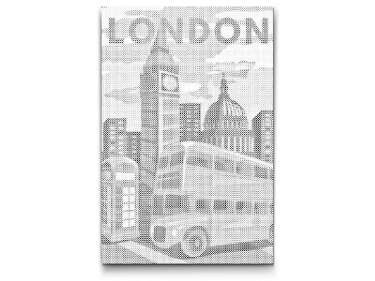 Mal-med-prikker -  London, Storbritannien 2
