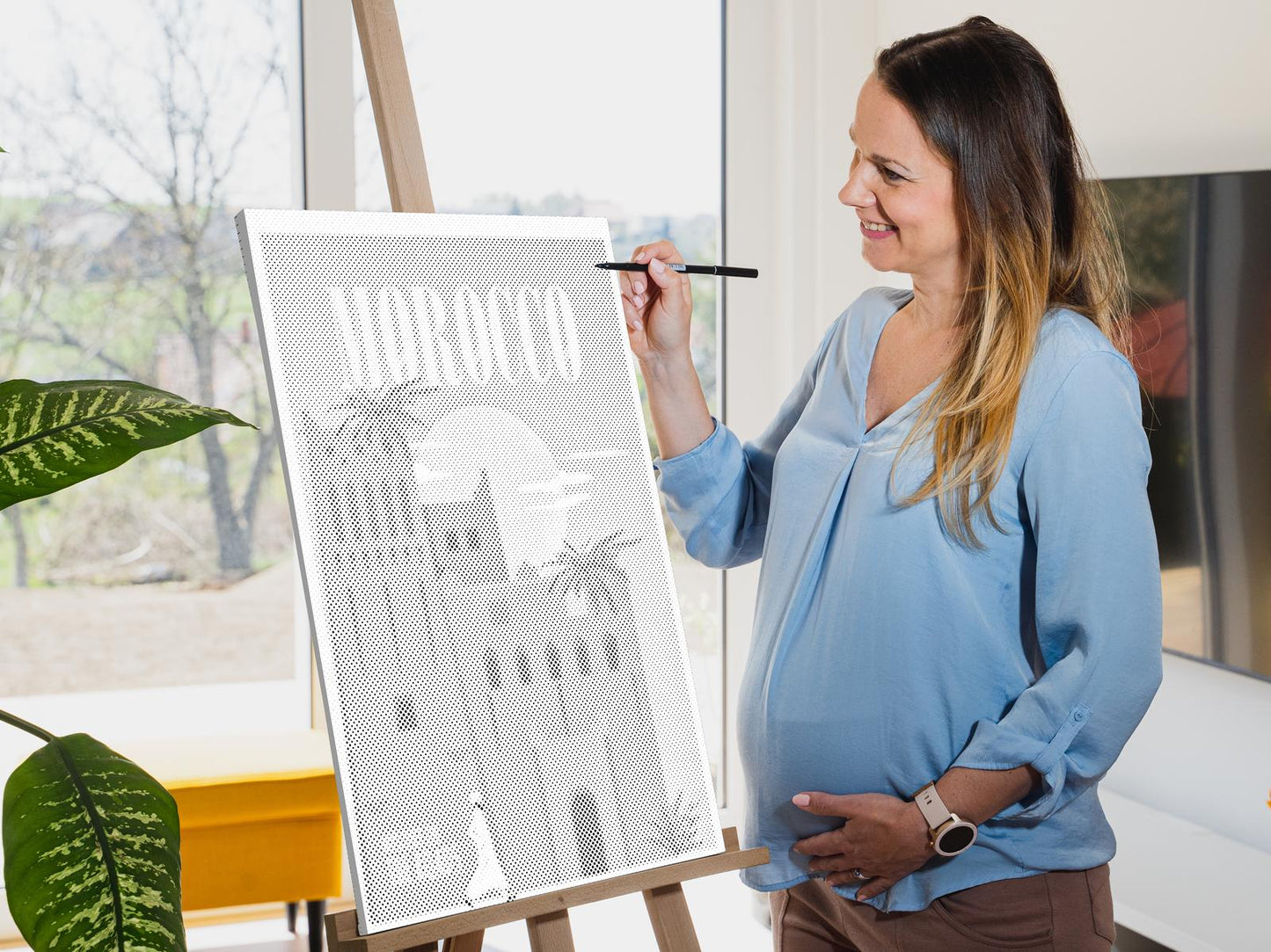 Mal-med-prikker -  Marokko