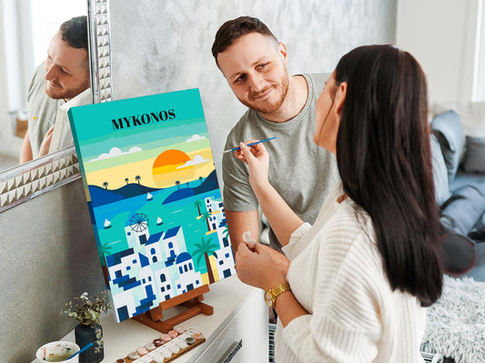 Paint by Numbers - Mykonos, Grækenland