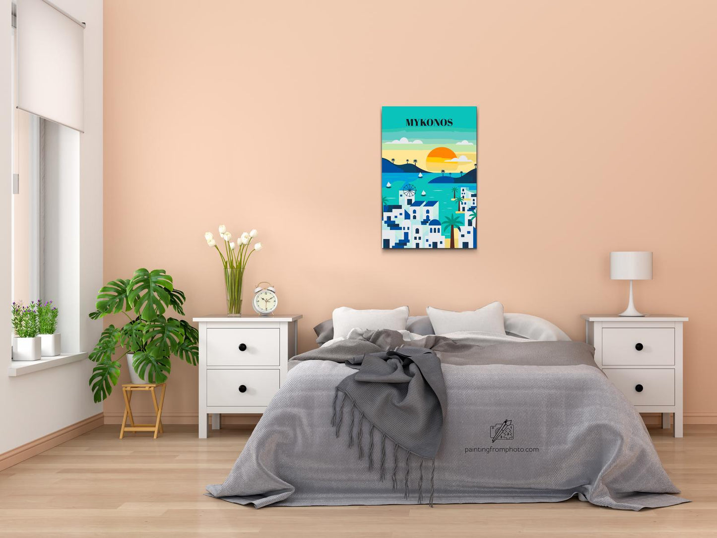 Paint by Numbers - Mykonos, Grækenland