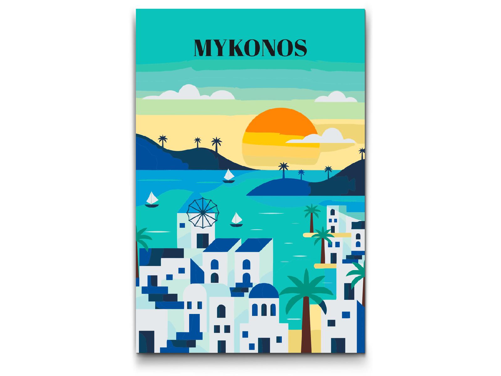 Paint by Numbers - Mykonos, Grækenland