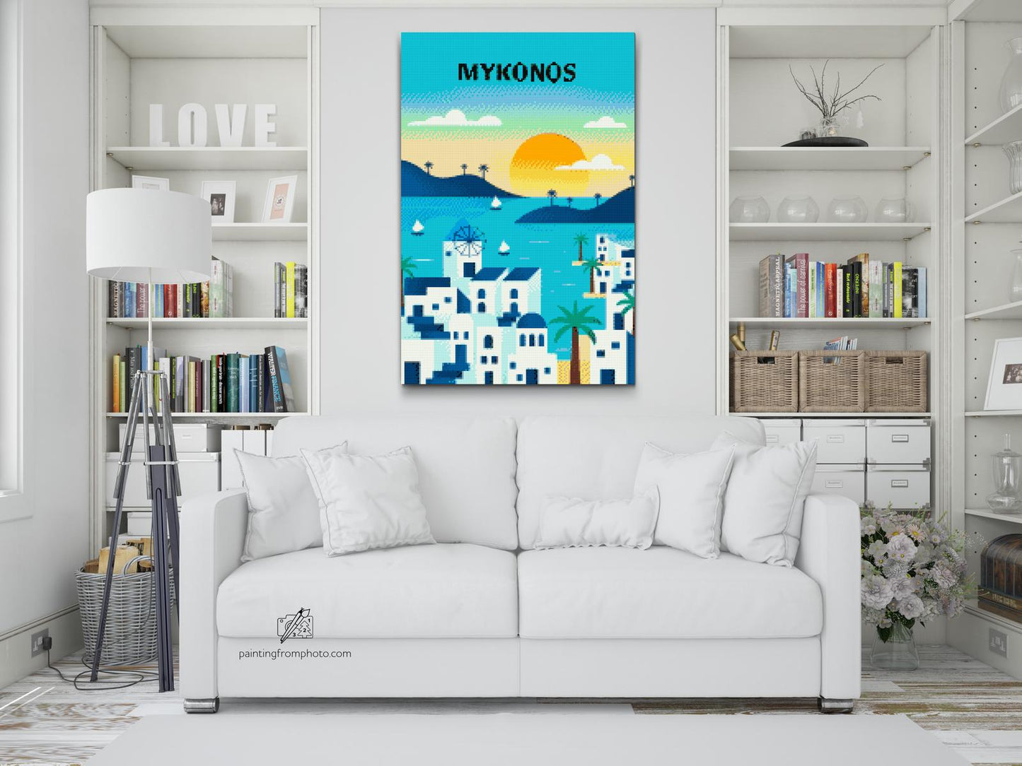Diamond Painting - Mykonos, Grækenland