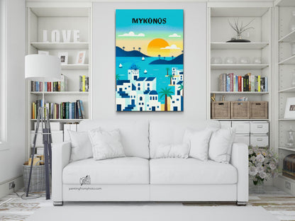 Diamond Painting - Mykonos, Grækenland
