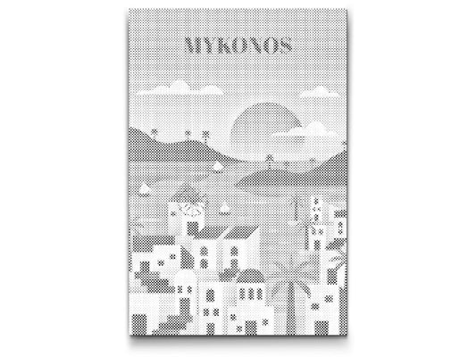 Mal-med-prikker -  Mykonos, Grækenland