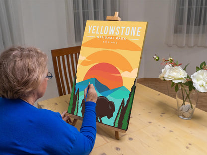 Paint by Numbers - Yellowstone Nationalpark
