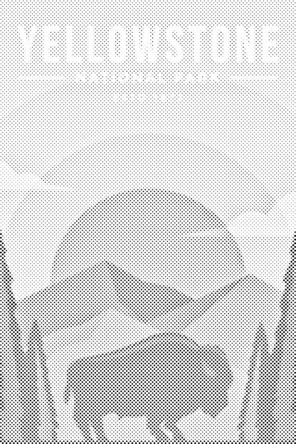 Mal-med-prikker -  Yellowstone Nationalpark