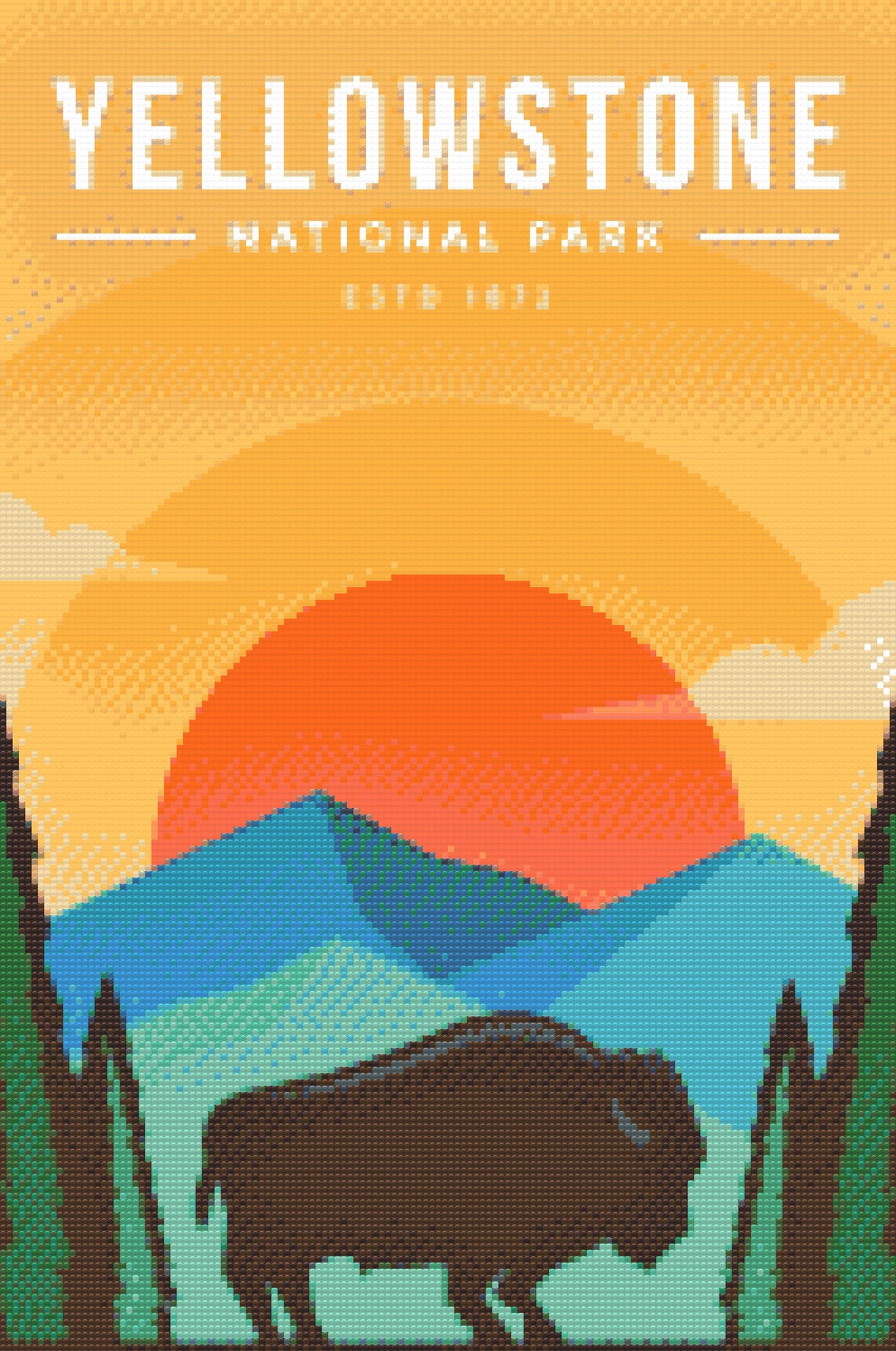 Diamond Painting - Yellowstone Nationalpark