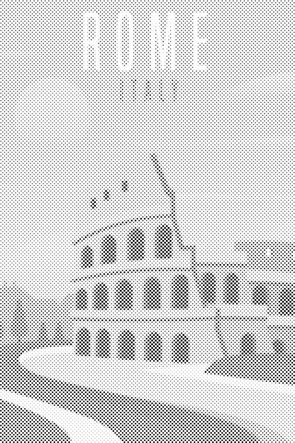 Mal-med-prikker -  Rom, Italien