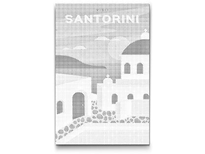 Mal-med-prikker -  Santorini, Grækenland