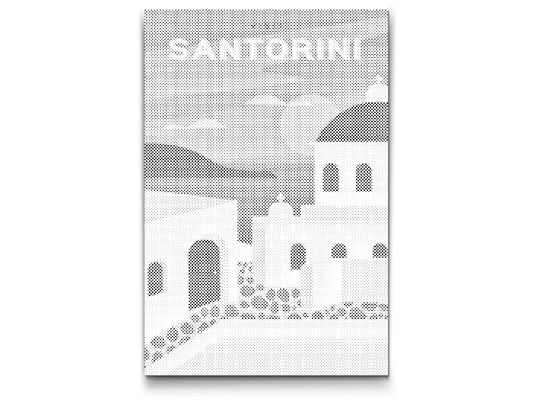 Mal-med-prikker -  Santorini, Grækenland