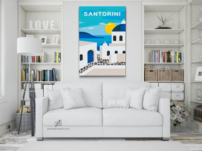 Paint by Numbers - Santorini, Grækenland