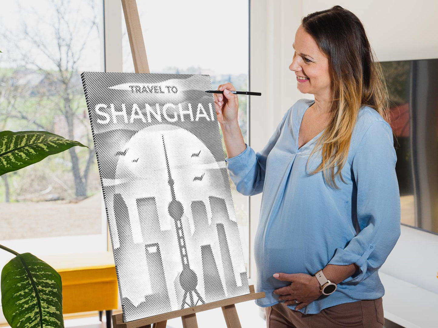 Mal-med-prikker -  Shanghai, Kina