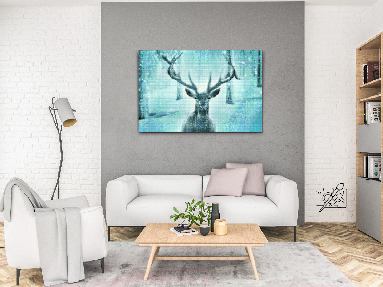 Diamond Painting - Sne-rensdyr