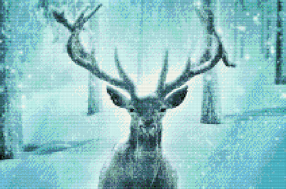 Diamond Painting - Sne-rensdyr