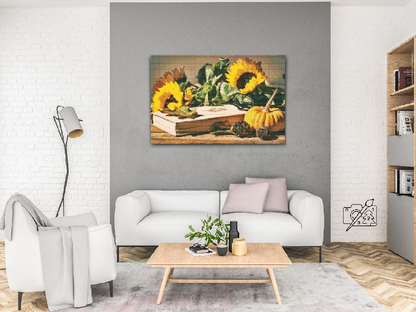 Diamond Painting - Græskar og solsikker