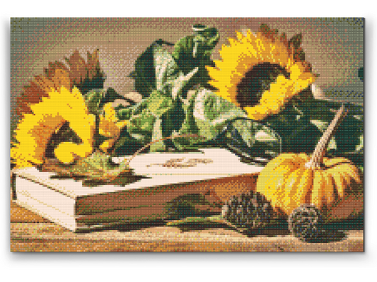 Diamond Painting - Græskar og solsikker