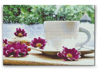 Diamond Painting - Vintereftermiddag med en kop te