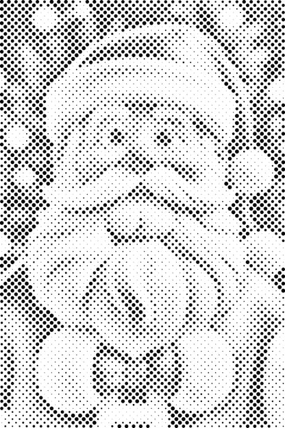 Mal-med-prikker -  Julemanden