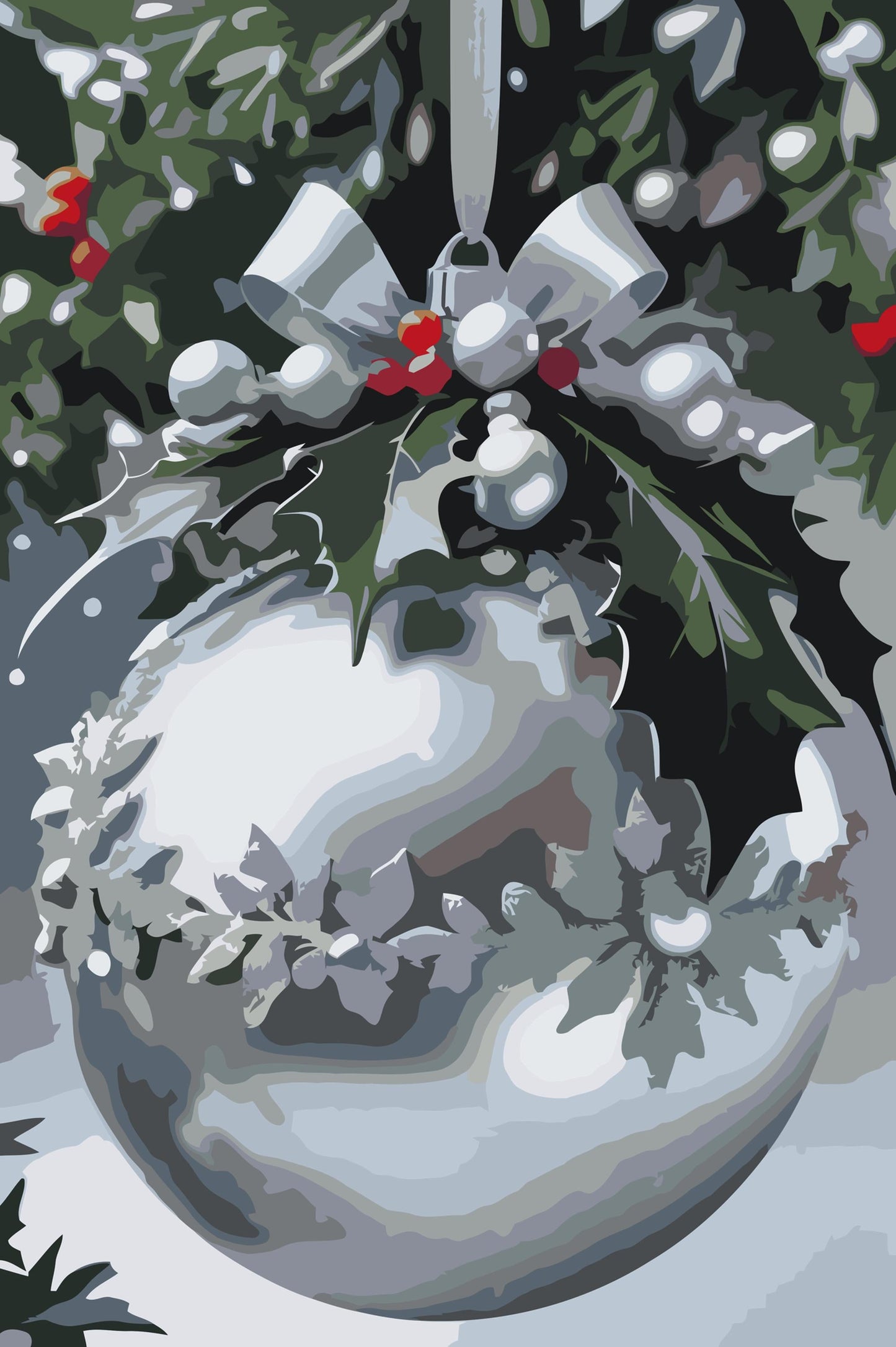 Paint by Numbers - Sølvjulepynt