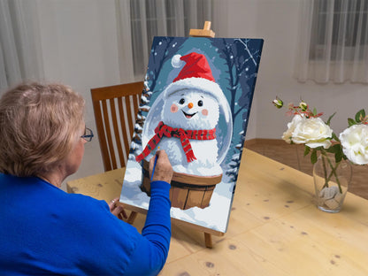 Paint by Numbers - Snekugle med en snemand