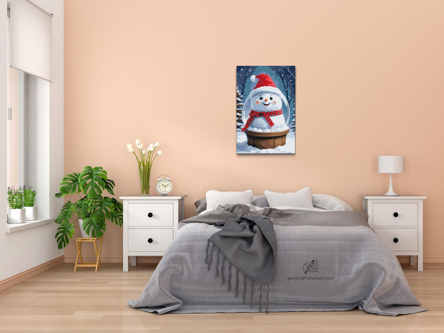 Paint by Numbers - Snekugle med en snemand