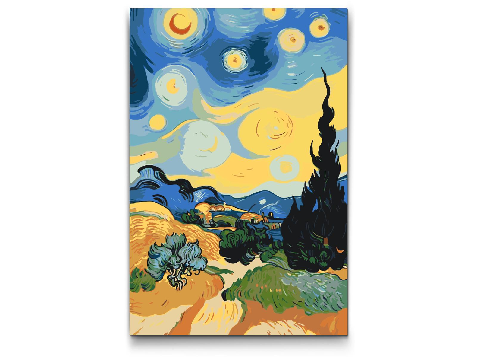 Paint by Numbers - Hvedemark med stjernehimmel