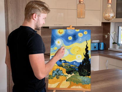 Diamond Painting - Hvedemark med stjernehimmel