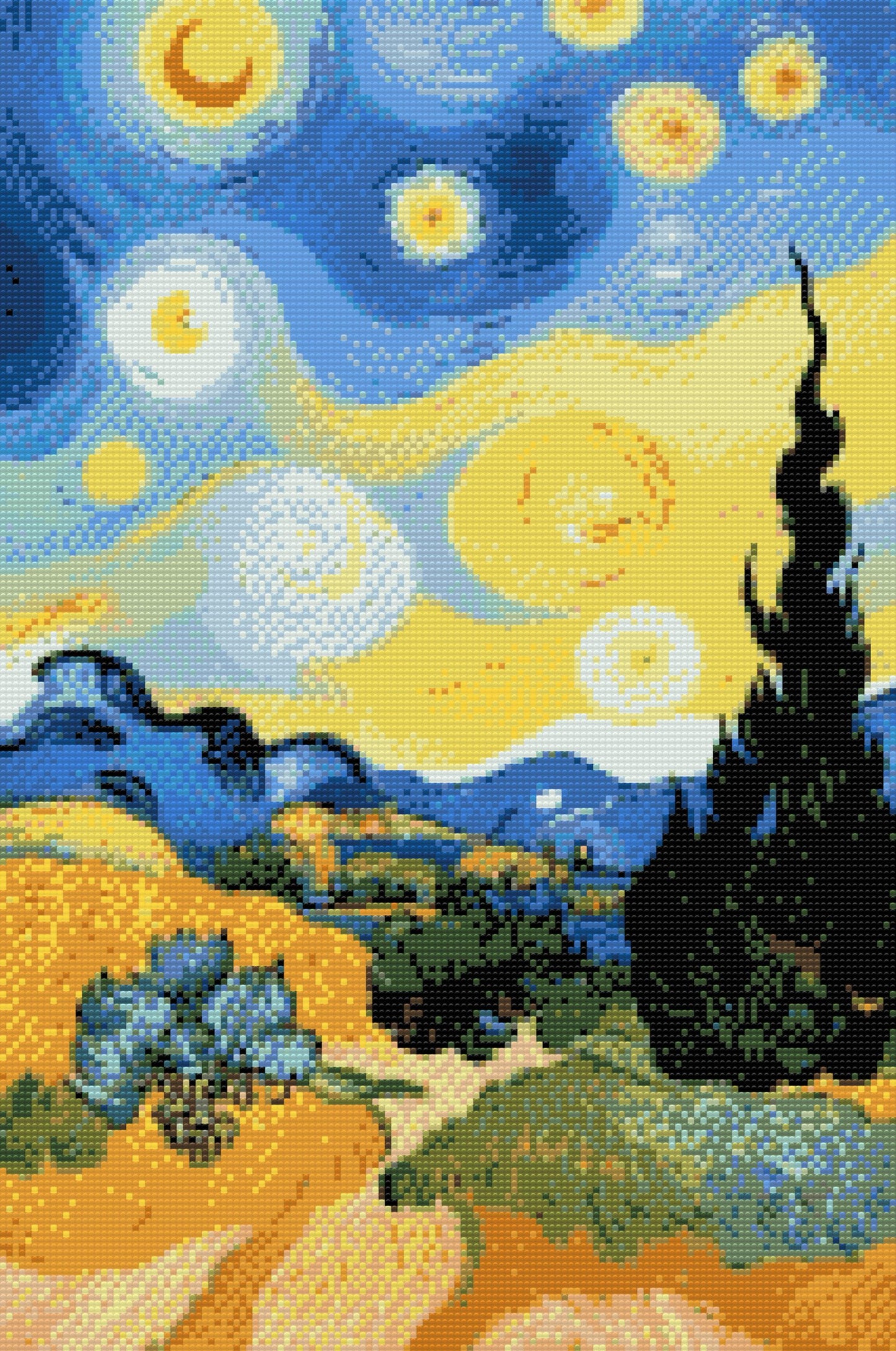 Diamond Painting - Hvedemark med stjernehimmel