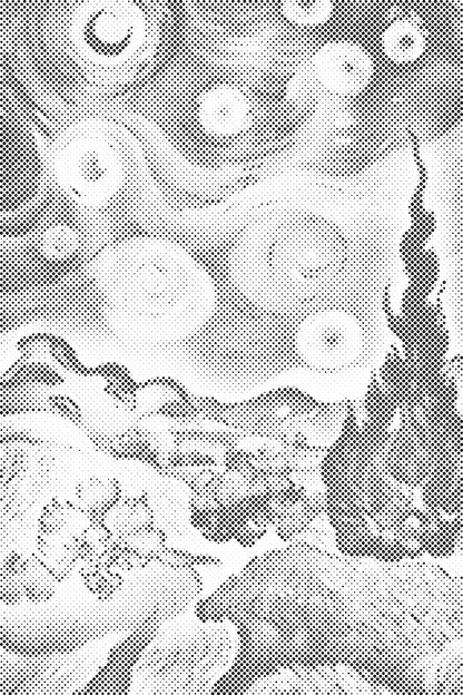 Mal-med-prikker -  Hvedemark med stjernehimmel