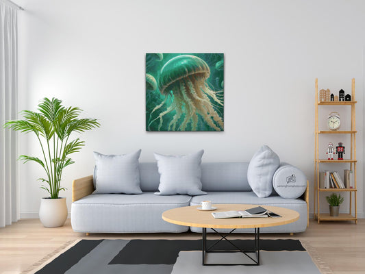 Diamond Painting - Vandmænd i nuancer af dæmpet grønt