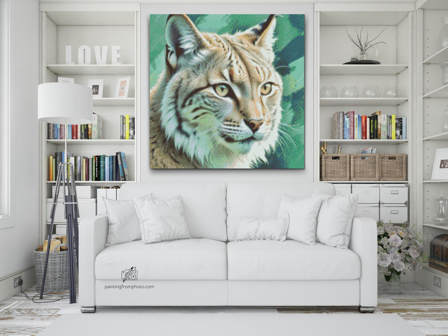 Diamond Painting - Los i nuancer af dæmpet grøn
