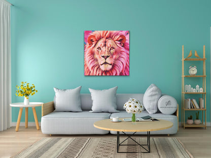 Diamond Painting - Løve i nuancer af pink
