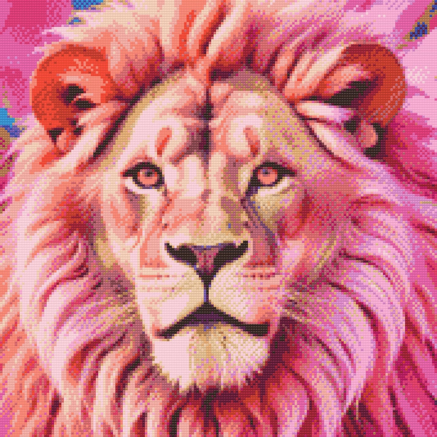Diamond Painting - Løve i nuancer af pink