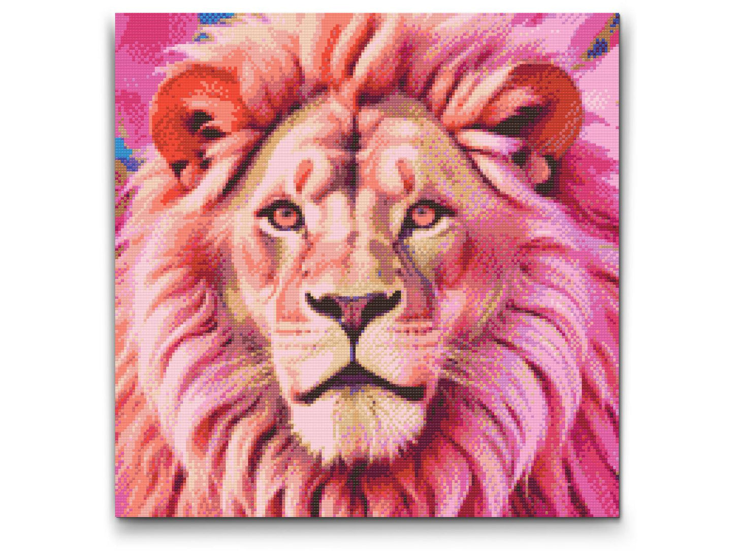 Diamond Painting - Løve i nuancer af pink