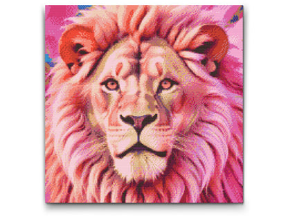Diamond Painting - Løve i nuancer af pink